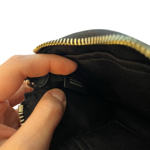 Coach Nolita 19 Black Pebbled Leather Gold Chain Shoulder Bag Crescent Purse - Picture 11 of 12